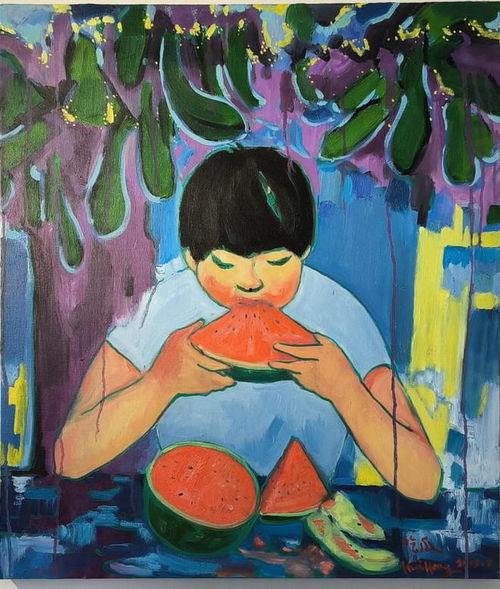 怎样画吃瓜的画,吃瓜画法全解析